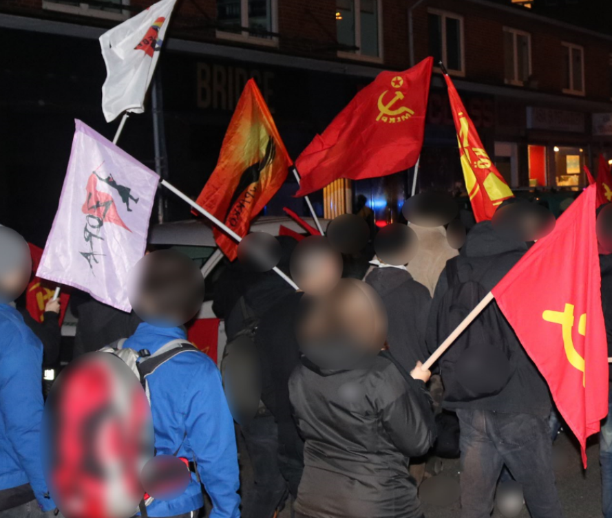 100 Jahre Hamburger Aufstand Rotes Hamburg lebt und kämpft Demonstration 4