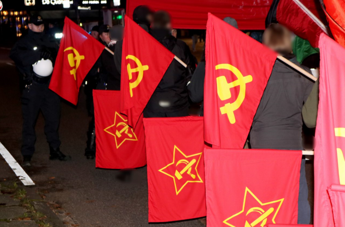 100 Jahre Hamburger Aufstand Rotes Hamburg lebt und kämpft Demonstration 6