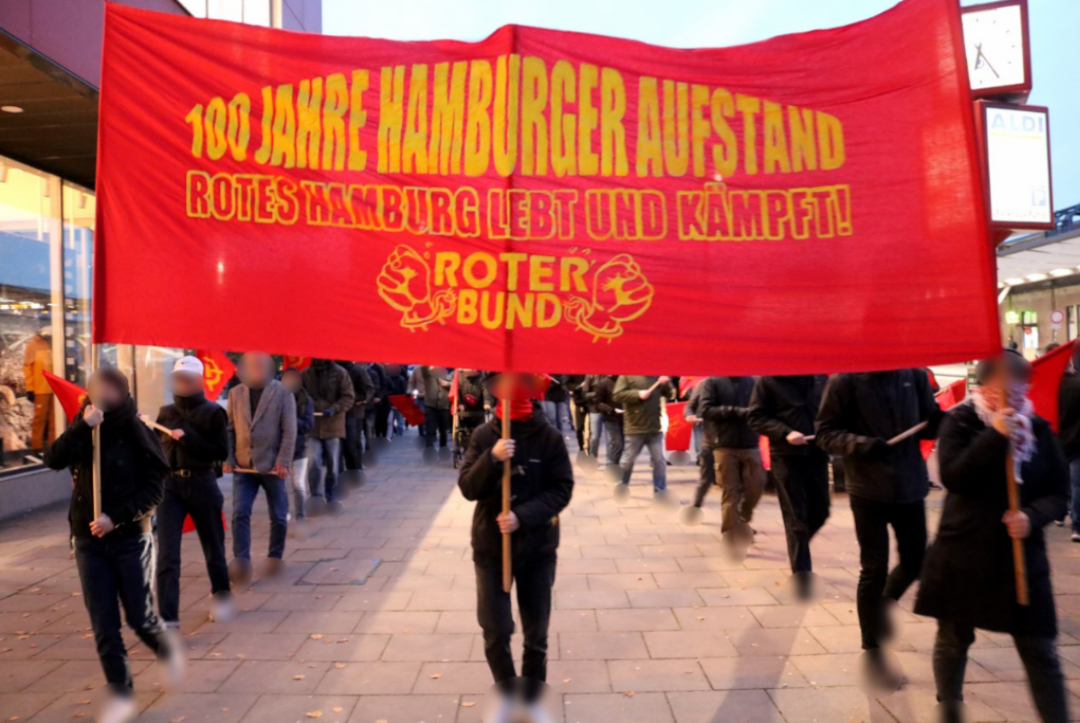 100 Jahre Hamburger Aufstand Rotes Hamburg lebt und kämpft Demonstration 2