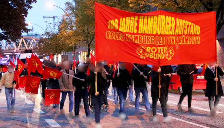 100 Jahre Hamburger Aufstand Rotes Hamburg lebt und kämpft Demonstration 3