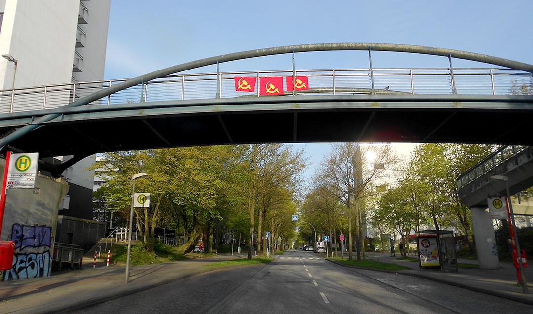 1Mai2023 Hamburg Fahnen 1