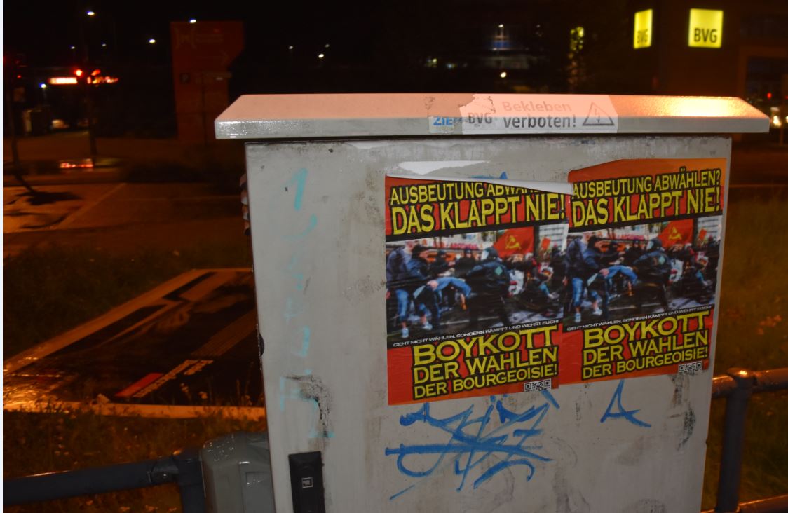 Wahlboykott Berlin 2021 Plakat Marzahn 1