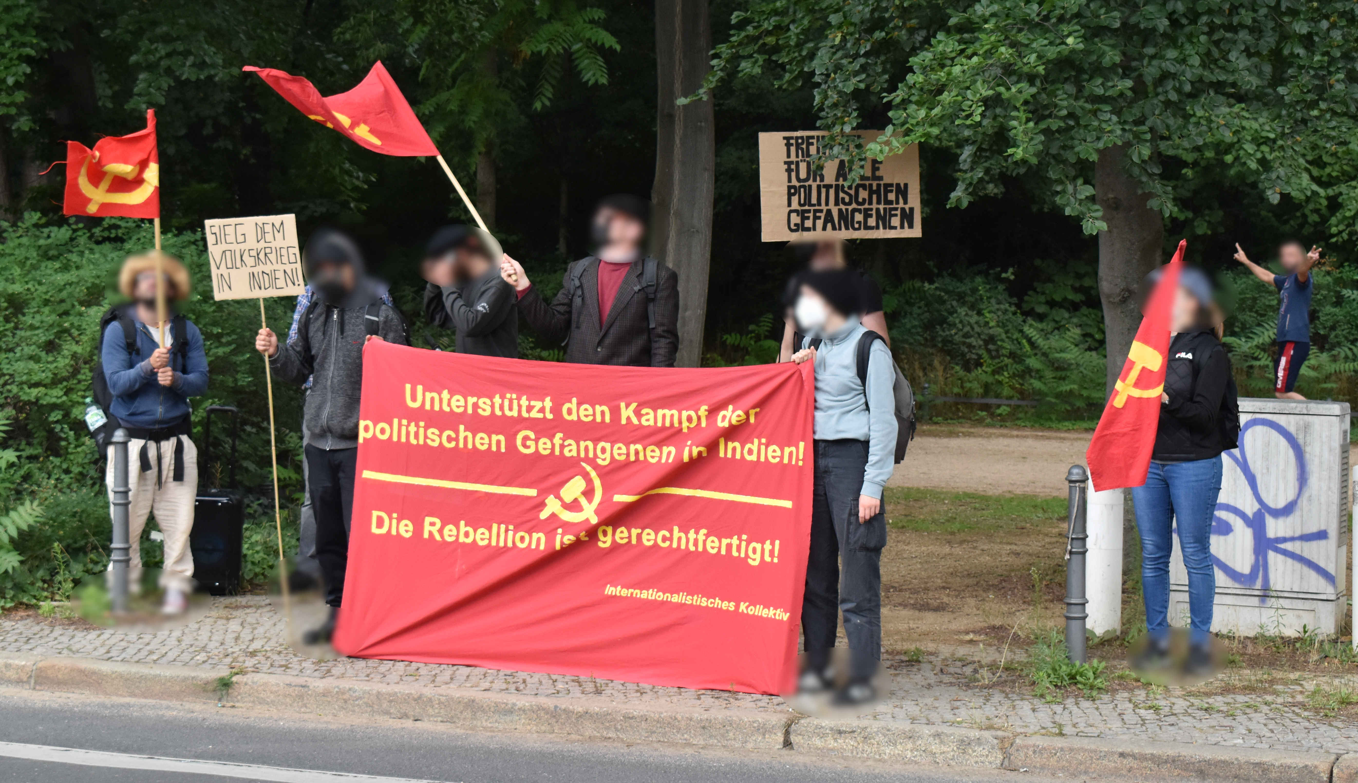 aktionstag volkskrieg in indien in berlin 2