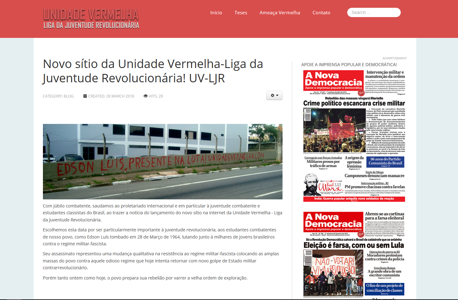 Unidade Vermlha website