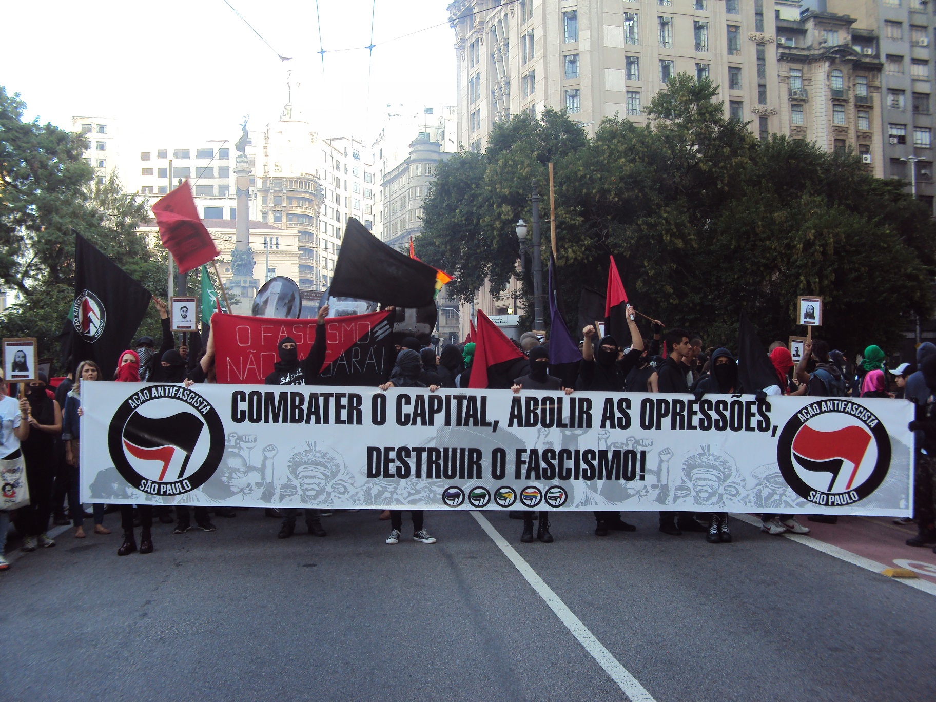 antifschistische demonstration sao paulo