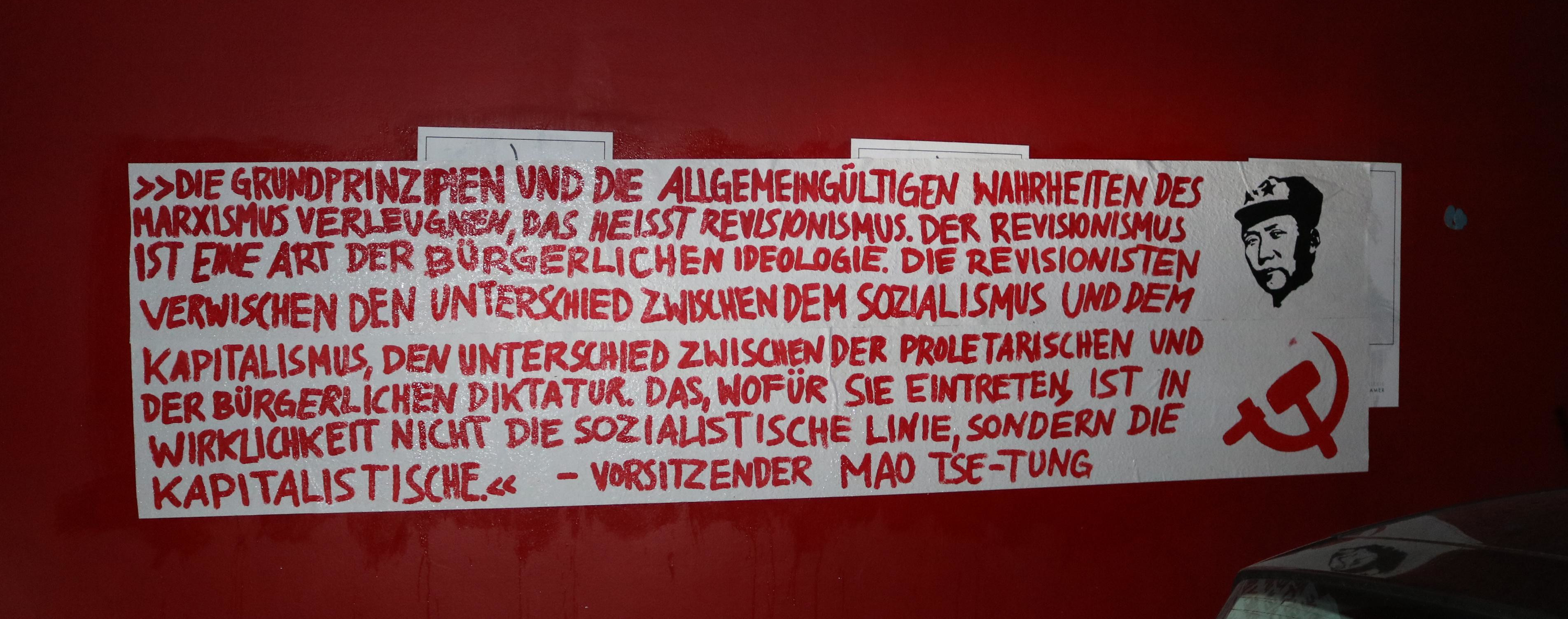 Vorsitzender Mao 129 Geburtstag Dazibao Bremen Steintor II