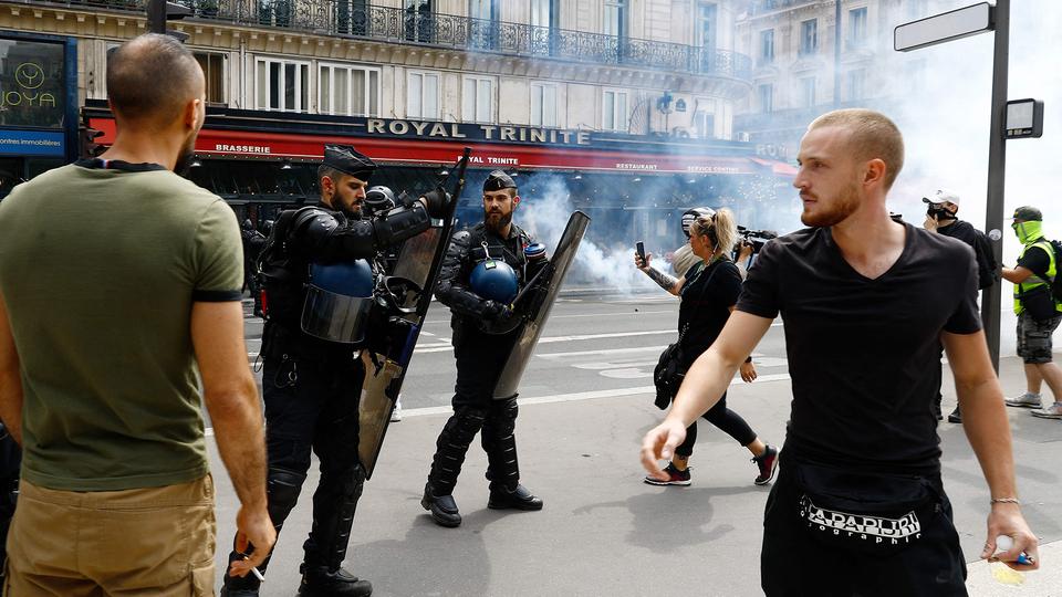 Frankreich Corona Protest