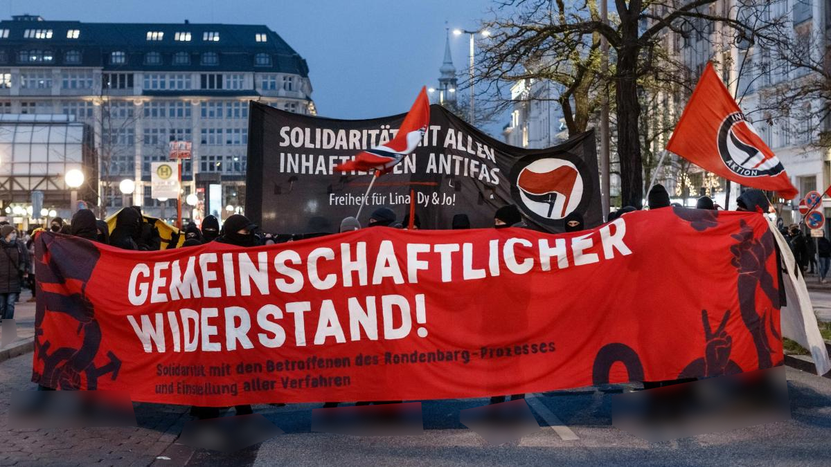 Demonstration gegen G20 Prozess in Hamburg