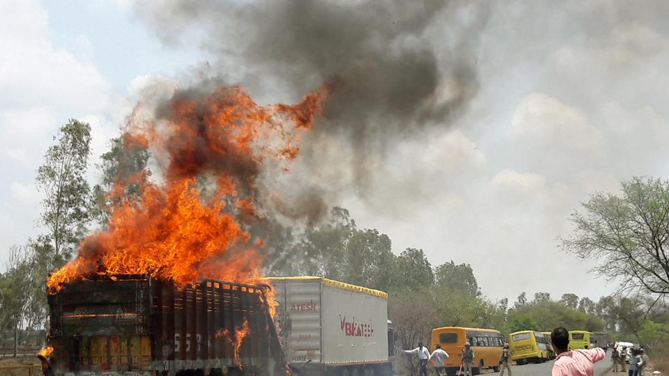 Mandsaur Indien Protest2