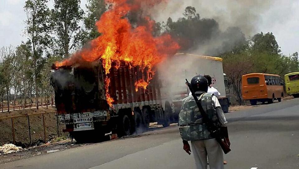 Mandsaur Indien Protest3