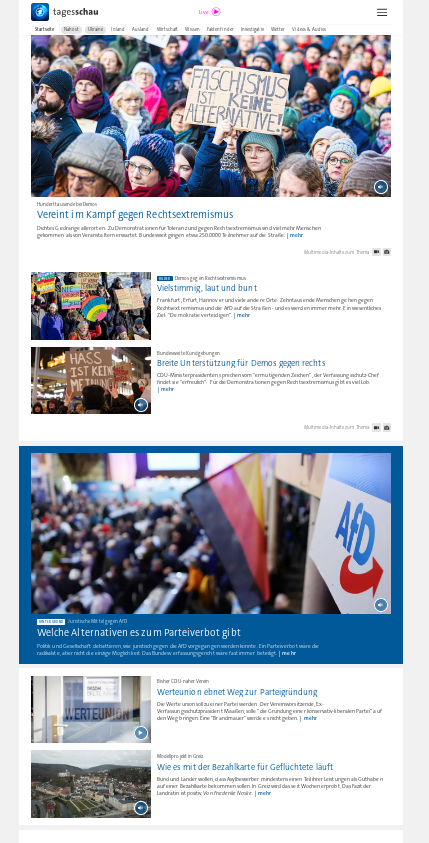 Tagesschau Homepage 2024 01 20