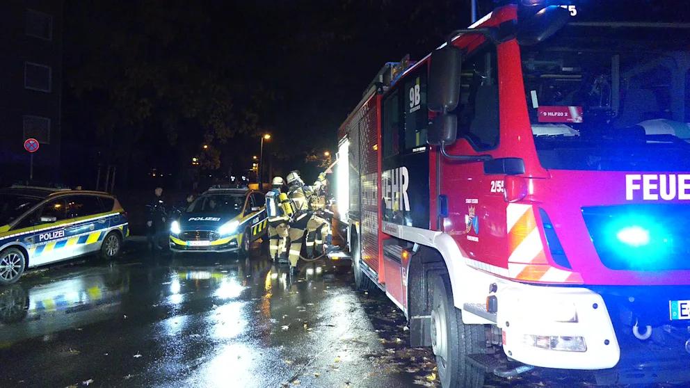 polizeischutz für feuerwehr in essen bergmansfeld 