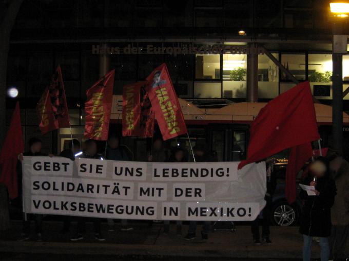 Solidarität Kundgebung verurteilte das Verschwinden von Menschen in Mexiko 1