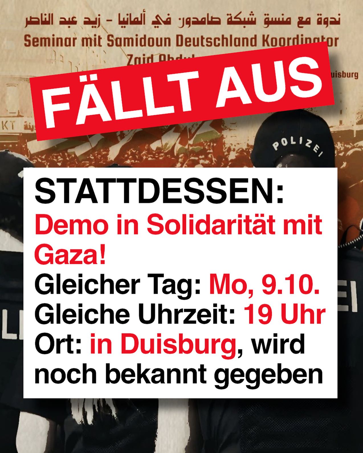 Veranstaltung fällt