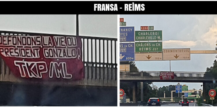 Reims Banner für den Vorsitzenden Gonzalo TKPML