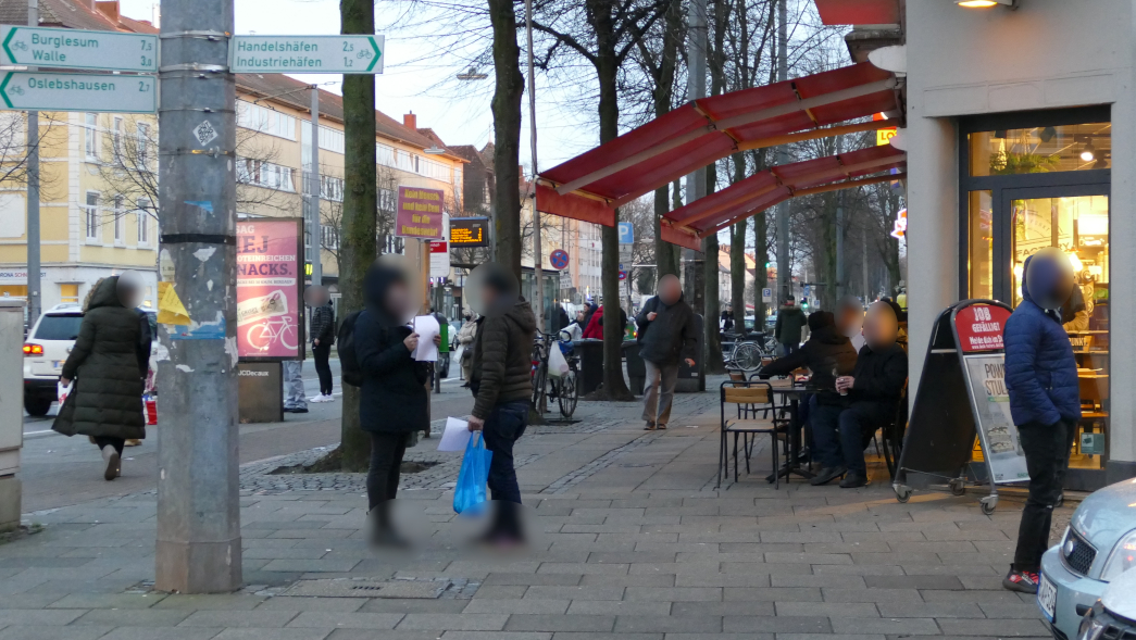 Straßenagitation gegen den imperialistischen krieg und Aufrüstung HB I